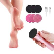 无线电动脚锉，可充电手持式足部老茧去除器，配有 3 个替换头和 3 张砂纸，多功能个人足部磨光机，便携式修脚工具，适用于家庭和沙龙足部护理，男女通用 - 彩色 - 查看 14