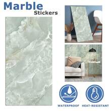 20PCS Self-Adhesive Black Marble PVC Cladding Wall Panels For Kitchen Bathroom Carnival Home Sticker - Azul Cadete - Ver 4