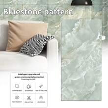 20PCS Self-Adhesive Black Marble PVC Cladding Wall Panels For Kitchen Bathroom Carnival Home Sticker - Azul Cadete - Ver 3