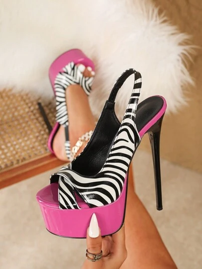 Women's Open Toe Strappy High Heel Sandals, Sexy Super High Heel Fashion Dress Shoes, Size 35-42, Club Shoes,Platform Heels For Women