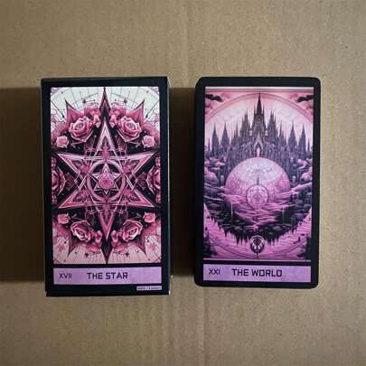 Cartas del Tarot estilo gótico en rosa, adecuadas para reuniones con amigos