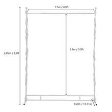Miumaeov Iron Wedding Dress Display Rack: Bridal Garment Stand, Height 2.05m, Length 1.53m, Base Width 0.45m, Main Frame 25x20 Square Tubes, Spring,Minimalist,Summer TopsDrying Rack