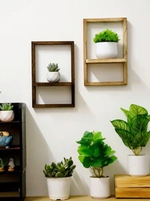 1 件木质浮动搁板，质朴木质搁板，用于墙壁储物，壁挂式木质展示架，适用于卧室厨房，壁挂式搁板，卫生间上方的墙壁搁板，小型壁挂式农舍装饰、家居装饰、房间装饰、墙壁装饰 - 置物架 - 查看 4