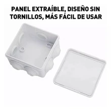 Pack 5 Cajas De Registro Estanca Conexiones Cctv Ip55 8x8x5 - Blanco - Ver 3