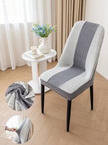 1 Pc Dining Chairs Chair Covers, Chair Covers, Anti-Grip, Removable Chair Covers For Kitchen Wedding Party Banquet - Silver Gray - View 8