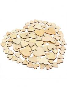 50pcs-Unpolished Wood Heart Shaped Blank Wood Slices,Heart Wood Slices,Wooden Hearts For Crafts,Wooden Hearts For Crafts, Small Wood Hearts Cutout Slices, DIY Wooden Ornaments,Heart Sign Tag For Valentine's Day, Birthday Party, Wedding Guest Book Decoration,Christmas Wood Decorations For Tree,Wooden DIY Hanging Decorations For Painting, Staining, DIY Crafts, Home Decor,Bedroom Decor,Room Decor,Background Decor
