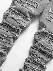 Jeans de mezclilla con flecos elásticos de moda para adolescentes