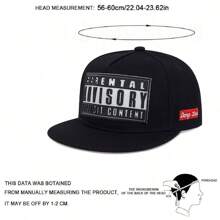 1 件装时尚高端字母胶印嘻哈帽男士可调节中性休闲户外防晒棒球帽适合春、夏、秋、冬旅行、海滩派对 - ADV - 查看 9