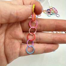 100 piezas de 8/10mm anillos abiertos de doble vuelta, anillos de conexión para pulseras, collares y accesorios de joyería DIY - anillo abierto - Ver 3