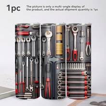 1 Piece 20oz/30oz/11oz Stainless Steel Tumbler Coffee Vacuum Insulated Mug Mechanical Tool Box Printed Stainless Steel Mug Water Bottle Car Mug Double Wall Mug For Hot And Cold Beverages Keep Cold Holiday Gifts For Dad Friends Halloween Christmas Gifts - Grey - View 16