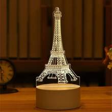 1 Pc Eiffel Tower 3D Night Light, Paris Tower Decorative Night Lamp, USB Powered Desktop Table Light