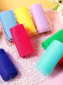 1pc Tulle Roll, 6inch*25yards Tulle Fabric Roll, Tulle Ribbon For DIY Tutu Skirt Baby Shower Decor Wedding Backdrop Crafts Birthday Party Supplies - Multicolor - View 2