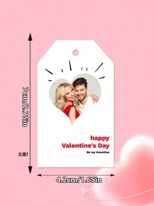 36 piezas Etiquetas personalizadas para regalos con tema del Día de San Valentín, etiquetas de regalo personalizables con texto, etiquetas colgantes DIY para el Día de San Valentín, decoraciones de etiquetas de papel para regalos, decoraciones colgantes para cajas de regalo, accesorios para regalos de bodas y cumpleaños, adecuado para embalaje de regalos, bodas, ocasiones festivas, embalaje de regalos de amor para el Día de San Valentín, decoraciones colgantes para embalaje de repostería