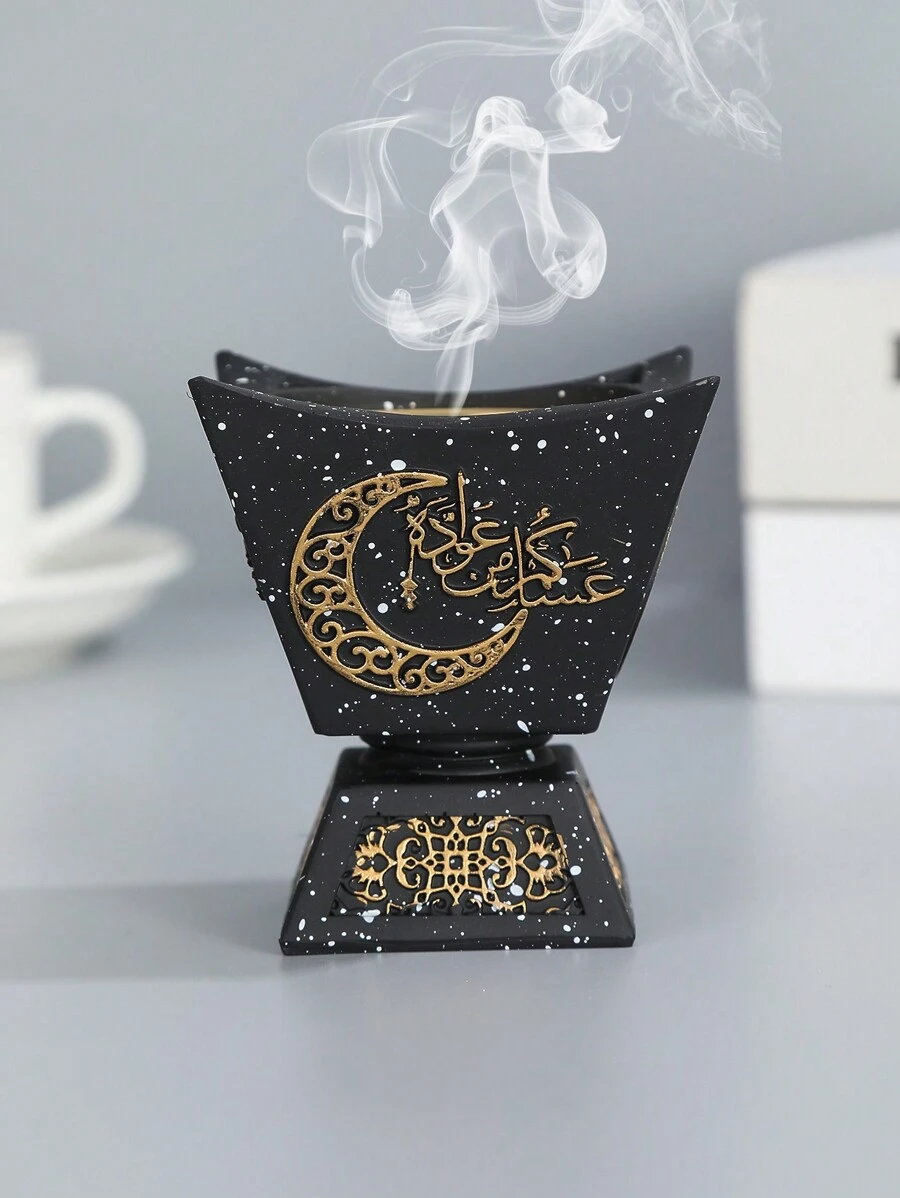 1pc Elegant 3D Geometric Resin Incense Burner, Suitable For Home Decor, Office, Festivals, Yoga Studios, Etc. Can Be Used As Holiday Gifts, Diwali Decor, Eid Decor And More. - Multicolor - View 1