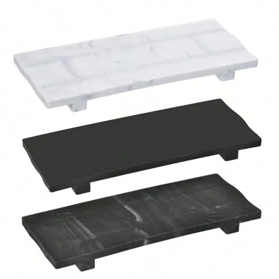 1pc Silicone Base Non-Slip Display Tray For Bathroom Kitchen Sink Soap Dish, Candle Plant Tray, Farmhouse Decor Countertop Organizer, Soap Holder Kitchen Bathroom Accessories, Cosmetic And Bathroom Countertop Tray For Fragrance Spray, Shower Gel, Skin Care And Household Items (8.66 Inches) (9.84 Inches) Two Sizes