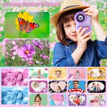 Trayoo Kids Camera Instant Print, 3.5 Inch Screen Kids Digital Camera Instant, Christmas Birthday Gifts For Girls Age 3-12, Portable Toddler Camera Toy Gifts For 3 4 5 6 7 8 9 10 Year Old Girls Boys