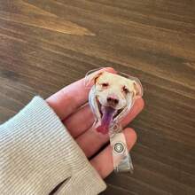 Carrete de insignia de mascota, carrete de insignia con foto personalizada, cara de perro personalizada, cara de gato personalizada, carrete de insignia personalizado, carrete de insignia de enfermera, vida de enfermera, insignia con nombre