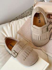 2024 New Fashion Casual Shoes For Boys And Girls, Toddler Shoes, Baby Shoes, Children's Leather Shoes, Soft Bottom Baby Shoes - Beige - View 4