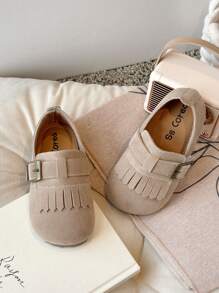 2024 New Fashion Casual Shoes For Boys And Girls, Toddler Shoes, Baby Shoes, Children's Leather Shoes, Soft Bottom Baby Shoes - Beige - View 3