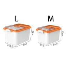 Grain Rice Storage Container, Large Sealed Grain Container With Measuring Cup Rice Storage Bin For Nuts Rice, 6KG And 14KG Blue - Blue - View 3