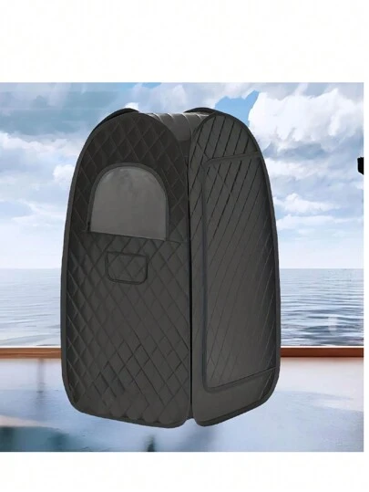 Portable Steam Sauna Tent Only, Full Body Foldable One Person Spa Room Without Steamer,Sweat Tent,No Include Steam Generator,31.5''x31.5''x53.1inch BLACK Bathroom Bathroom Accessories Bathroom Tools