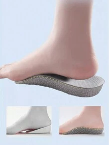 1 双男女通用舒适防滑增高鞋垫，适合运动鞋、休闲鞋、高帮鞋和靴子，适合女士男士运动鞋男士训练鞋跑步鞋 - 灰底灰面 - 查看 4