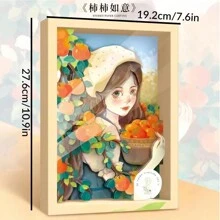 1pc Đồ thủ công giấy 3D hình quả hồng Origami, Hoạt hình dễ thương Origami 3D + Làm thủ công + Sinh nhật + Ngày thiếu nhi - Nhiều màu - Xem 2