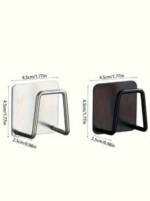 4pcs Self-Adhesive Stainless Steel Sponge Holder, Waterproof Sink Sponge Drainer Rack, Kitchen Organization Accessories, Multi-Pack Stainless Steel Kitchen Sink Sponge Holder, Self-Adhesive Draining Rack, Stylish Stainless Steel Sponge Holder - Easy To Stick, No Drilling Required, Kitchen & Bathroom Sponge Storage Rack - Silver - View 4