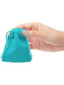 20pcs Summer Velvet Gift Drawstring Pouch Bags, Reusable Valentines Gift Bags, Valentines Gift Bags, Party Gifts Bags, Party Favor Bags, Flowers, Wedding, Valentines Ornaments, Box, Festival Decor, Perfect For Valentines Treat Gifts, Wedding Favors, Party Favors, Small Gifts, Valentine's Day, Mother's Days(Blue) - 湖藍色 - 查看 7