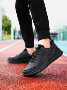 Men's Low-Top Lace-Up Casual Sneakers, Fashionable, Versatile, Suitable For All Seasons, Running & Sports Activities