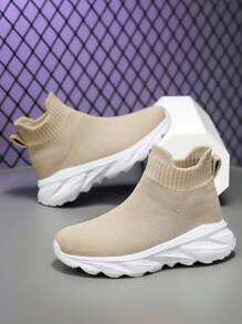 Women's Shoes - Plus Size And Small Size - Gift For Girlfriends, Relatives, And Friends - New Season Design - Lightweight Casual Sports Shoes - Warm And Slimming Look - Khaki - View 8