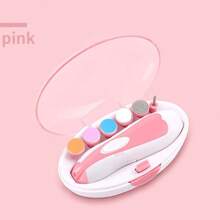 7pcs Baby Nail Clipper & Filer Set, 5500rpm Speed, 6 Different Sized Grinding Heads For All Ages, Battery Not Included, Random Packaging - Pink - View 11