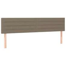 vidaXL Tête de lit à LED Taupe 200x5x78/88 cm Tissu