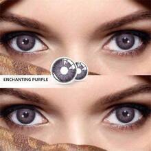 1 Pair Natural Color Disposable Colored Contact Lenses, For Cosmetic Eye Beauty Annual