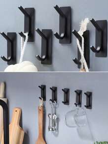 1 个粘钩、毛巾钩、衣帽钩、不锈钢拉丝墙钩，用于在浴室和卧室悬挂浴袍海绵、挂钩配件、辅助挂钩、重型挂钩。用它来悬挂外套、衣服、植物、园艺工具、厨房用具、平底锅、花盆、餐具、勺子、帽子、毛巾、浴袍钩和壁挂式架子。非常适合您的卧室、浴室、教室、车库、公寓 - 彩色 - 查看 9