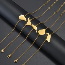 1pc 18CM + 4CM Spain Tenerife Lanzarote Palma Gomera Fuerteventura Map Bracelets For Women Girls Jewelry Bangle - Multicolor - View 1