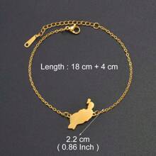 1pc 18CM + 4CM Spain Tenerife Lanzarote Palma Gomera Fuerteventura Map Bracelets For Women Girls Jewelry Bangle - Multicolor - View 7