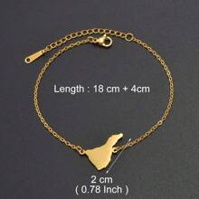 1pc 18CM + 4CM Spain Tenerife Lanzarote Palma Gomera Fuerteventura Map Bracelets For Women Girls Jewelry Bangle - Multicolor - View 6