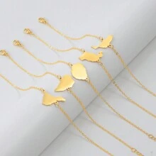 1pc 18CM + 4CM Spain Tenerife Lanzarote Palma Gomera Fuerteventura Map Bracelets For Women Girls Jewelry Bangle - Multicolor - View 4