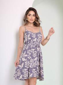 New Short Strap Dress | Crepe - Màu xám đen - Xem 3