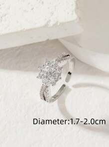1 pieza/Caja de regalo Anillo dorado, Anillo de plata para mujer, Anillos de boda, Anillos de circonita, Regalo para mujer, Regalo de cumpleaños, Regalo de pareja, Regalo para mamá, Para novia, Para mejor amiga, Caja de regalo de San Valentín, Mamá, Madre, Día de la Madre, Regalo