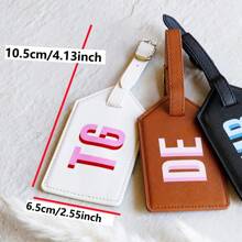 定制包袋配件，定制文字包袋饰物，方形亚克力行李牌，送给家人和朋友的礼物，节日礼物和生日礼物，送给孩子的礼物，适合任何场合 - 彩色 - 查看 4