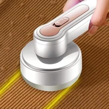 Electric Fabric Shaver, USB Rechargeable Lint Remover, Power Hairball Trimmer, LED Display Pilling Remover For Clothes, Bedding, Furniture, Carpets, Sofas, And More – Portable Fuzz & Lint Cleaner, Cleaning Tool - Pink - View 3