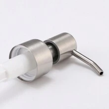 1 pièce Tête de distributeur de savon liquide en acier inoxydable 304 pour distributeur de mousse de savon, shampoing, accessoires de salle de bain, décoration de maison, décoration d'automne, rentrée scolaire