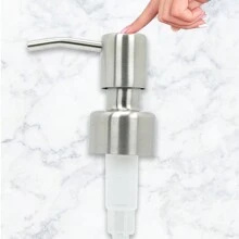 1 pièce Tête de distributeur de savon liquide en acier inoxydable 304 pour distributeur de mousse de savon, shampoing, accessoires de salle de bain, décoration de maison, décoration d'automne, rentrée scolaire