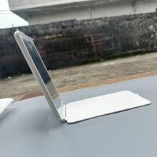 可USB充電LED旅行化妝鏡，具有3種照明模式，拋光表面，可折疊便攜式梳妝鏡，適用於玻璃，具有可充電鋰電池，無味