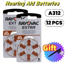 6-60 件助听器电池 312 号 Rayovac Extra 锌空气 1.45V 助听器电池 适用于专业助听器