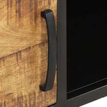 Rustic Wood Coffee Table 105cm Wide 50cm Deep 35cm High Natural Finish - Brown - View 4