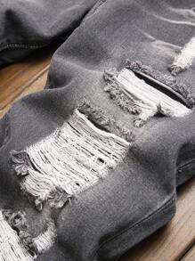 Men's Fashionable Casual Outdoor Leisure Distressed Denim Jeans, Versatile Streetwear For All Seasons