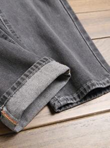 Men's Fashionable Casual Outdoor Leisure Distressed Denim Jeans, Versatile Streetwear For All Seasons